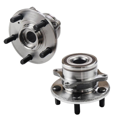 Front Wheel Hub Assembly For Honda Pilot 2009 Through 2015 And Acura MDX 2007 To 2013 With Abs Sensor and five lug bolts close-up view.