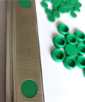 Road Ready Dust Caps For Linear Slide Guideway Rails 20 mm Hgh20 Hsr20 Hgw20 Egh20 Egw20 20 Pack shown on metal rail surface.
