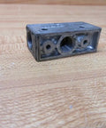 MV5 Air Control Valve Designed For Pneumatic Systems With Three Eighth Inch 24 Fine Threads, side view showing threaded ports.