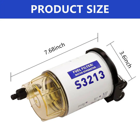 10 Micron Fuel Water Separator Filter Assembly Kit For Marine Outboards Compatible With Mercury And Yamaha Engines Replaces Multiple Part Numbers
