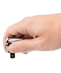 Hand gripping Three Eighths Inch Drive Folding Quick Release Stubby Ratchet With Angled Handle And 180 Degree Non Locking Joint Range tool