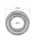 S689ZZ Stainless Steel Ball Bearing 9X17X5MM view showing inner hole and dimensions for smooth rolling in garage rigs and shop mods.