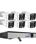 Top Tier Eight Channel Poe Security Camera Surveillance Nvr Kit With Hella Dope 4K Video Quality And Smart Ai Face Detection For Sick Home Outdoor Security Rigs, featuring six high-res cameras and NVR.