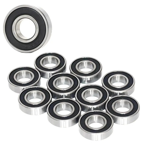 Pro Grade 6001ZZ RS Deep Groove Ball Bearing Unit with Tough As Nails Shielded Housing, ideal for heavy machinery and smooth operation.