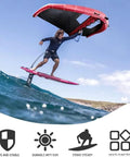 Person using Inflatable Wingsurfer Kite For Wind Wing Foiling And Kitesurfing, Durable 6 Square Meters Canopy With Clear Window