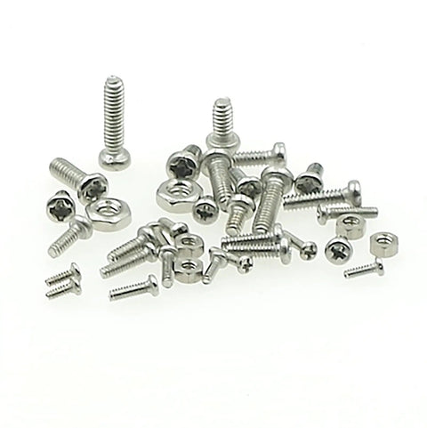 TopShelf Phillips Pan Head Machine Screws And Hex Nuts Metric Assortment Kit Featuring 850Pieces Of JobsiteGrade Stainless Steel Hardware For NoFuss Daily Repairs scattered on a white background.