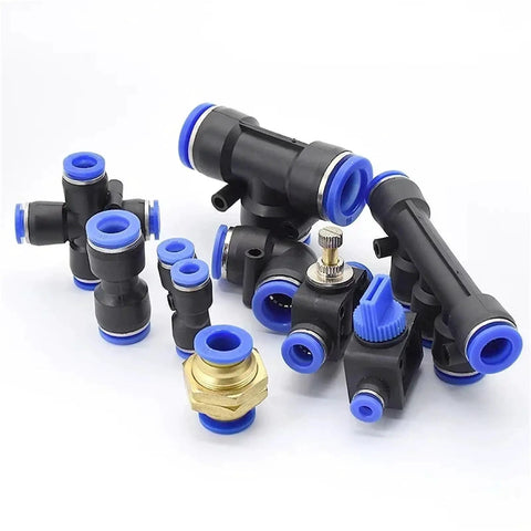 Two Way Quick Push Pneumatic Fitting Connector For 8mm Tubing Air Hose Joint Dope Push Fit Fittings Set 20 Pack SA