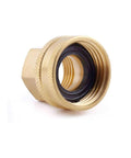 Garden Hose Swivel Adapter Brass 3/4 Inch GHT To 1/2 Inch NPT Fitting Quick Connect Double Female Connector Easy Install Pack Of 20 Heavy Duty Outdoor Use Durable Leak Free Seal Universal Fit Corrosion Resistant Ideal For Lawn Care And Garden Projects brass adapter close-up