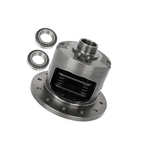 Heavy Duty 8 875 Inch 12 Bolt Solid Axle Differential Assembly With Posi Traction And 30 Spline Axles, showing gear set and bearings.