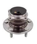 Top Shelf Rock Solid Rear Hub Bearing Assembly For Mazda 3 And Mazda 5 Models Years 2004 Through 2017, front view showing flange and sensor.