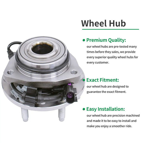 Original 513188 Front Wheel Hub Bearing Assembly For Chevy Trailblazer And Gmc Envoy showing front view with electrical connector.