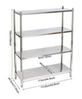 Heavy Duty Stainless Steel Garage Shelves With Adjustable Height And Built Like A Tank Design Supporting 330 Pounds Per Shelf, four shelves