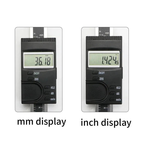 Vertical Type Digital Linear Scale 100/150/200/300mm featuring mm and inch displays for versatile measurement readings.