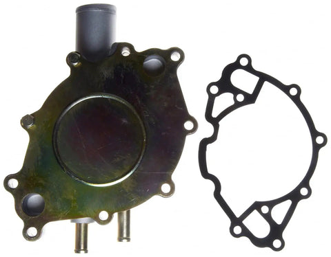No Sweat Engine Water Pump Featuring Oe Standard Seals And Heavy Duty Bearings Delivering Premium Alloy Cooling Power for trucks and daily drivers, close-up of pump and gasket.