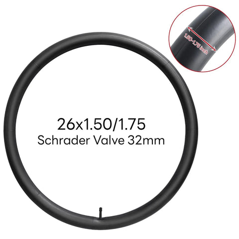 26x1.50 To 1.75 Bike Inner Tube With Schrader Valve For 26 Inch Road Mountain City And Cruiser Bikes, circle shape with valve