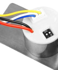 12V Mini Electric Bolt Lock Solenoid With Five Wire Feedback Sensor showcasing wiring connections and stainless steel design.