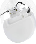Hardened Fuel Pump Module Assembly Designed For Rock Solid Daily Drive Performance With Spot On Gas Level Readings. White module top view.