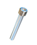 Pack Of 5 5/16-18 X 2-1/4 Inch Unc Socket Head Cap Screw Grade 2 True Titanium Polished Finish, showing a single polished titanium cap screw.