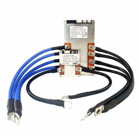 Heavy Duty 3S 4S Lithium Ion Battery Management System And Balancing PCB featuring rock solid protection with cables and connectors.