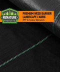 Heavy Duty Weed Barrier Landscape Fabric For Gardening And Farming 4 Ft By 100 Ft Ground Cover 3.2 Oz Permeable Garden Cloth
