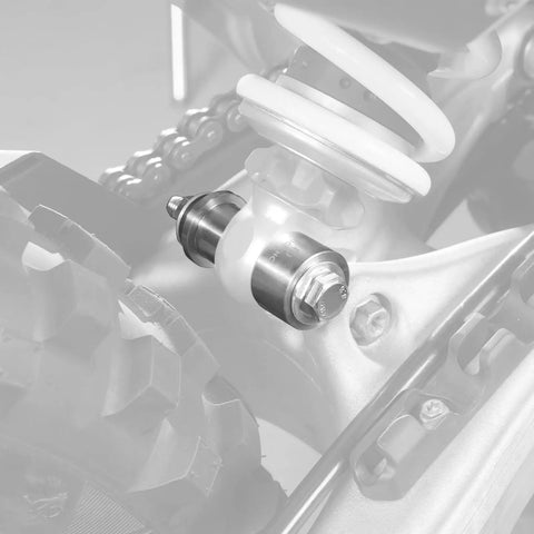 Precision PDS Shock Heim Joint Press Tool Bearing Replacement Kit For 2024 To 2025 XC W Exc Dirt Bikes close-up of installed shock bearing.