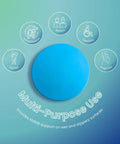 Blue seat of Compact Shower Stool With 360 Degree Rotating Padded Seat Non Slip Bath Bench Safe For Daily Use