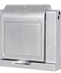 Heavy Duty Lockdown Door Reinforcer For Inswing Doors With Privacy Latch And Vent Gap Kickback Guard, silver zinc alloy material.