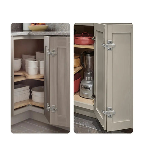 Two Pack 135 Degree Corner Cabinet Hinges With Soft Close For Kitchen Cabinets Easy Install Hardware Set