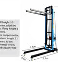 Heavy Duty Steel Hoist Portable Mobile Elevator With Casters Raises Twenty Feet handles heavy materials with a 6m lifting height.