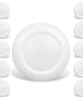 10 Pack 4 Inch LED Low Profile Disk Light Recessed and Surface Mount Round 10W 600 Lumens 4000K Cool White CRI 80 Dimmable ETL Listed