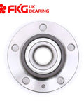 Premium Rear Wheel Hub And Bearing Assembly Bombproof Oem Replacement close-up view of inner bearing and metal casing.