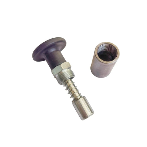 Heavy Duty Steel Pull Pin With Welded Barrel Handle And Black Spring Plunger, 1/2in, for solid side load performance.