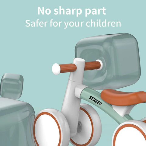 Toddler Balance Bike for 1 Year Old Baby Boys Girls First Birthday Gift No Pedal with smooth surfaces and no sharp parts.