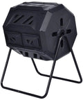 43 Gallon Compost Bin Tumbler For Backyard Garden Use Easy Turn With Built In Hand Grips Durable PP steel construction