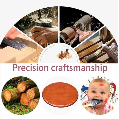 Slick Rolling Wooden Lazy Susan Turning Tray Real Game Changer For Kitchen Counters And Reliable Dining Tables With Silent Bearing Sturdy Round Swivel Serving Platter with craftsmanship visuals.