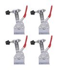4 Piece Quick Release Toggle Clamp Set GH 201B 100kg Horizontal Locking Lever Fasteners for Woodworking and Metalworking Hand Tools Clips Heavy Duty Construction, four clamps