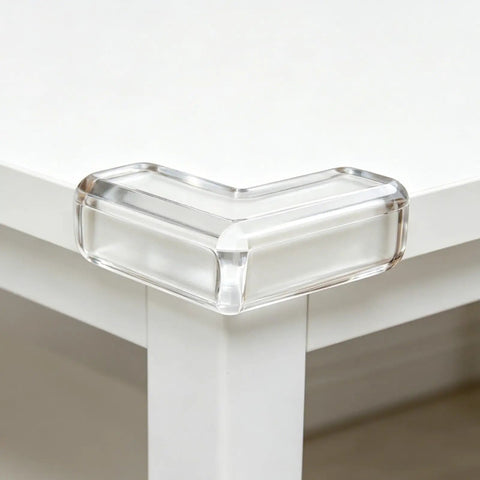 Heavy Duty Table Edge Protector Set 4 Soft PVC Corner Guards For Desks And Furniture Prevents Bumps And Bruises Easy Stick On Safety