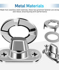 Stainless Steel Turn Button Fasteners Heavy Duty Canvas Tarp Grommet Hardware Kit with silver screw and grommet detail.