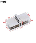 Heavy Duty Double Sided Glass Door Clamps Shower Cabinet Hardware Four Pack 180 Degree Smooth Swing Fits 5 To 8Mm Glass detailed dimensions.