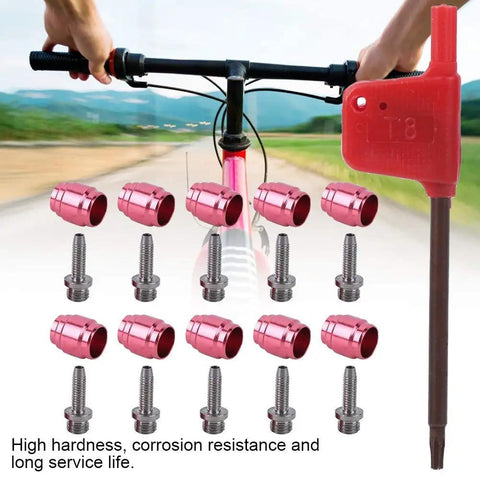 All In One Hydraulic Bike Fitting Kit With 10 Barbed Olive Set And Stainless Steel Brake Line Needles Plus T8 Tool