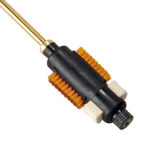 Top Shelf Five Pack Rifle Cleaning Replacement Swabs Engineered For Quick Action Brush with brush heads and rotating nib.