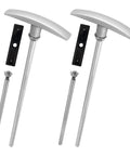 RV Waste Valve Replacement Kit With Aluminum Dump Valve Handle And Sewer Extension Tubes, Includes 6 Inch And 9 Inch Tubes, 2 Pack