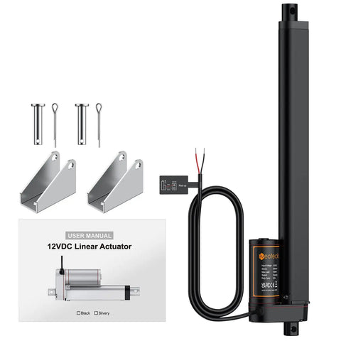 Heavy Duty 12V Linear Actuator Pumps Out 1500N Thrust With Slick 12 Inch Stroke For Bed Lifts Solar Mounts And Medical Equipment parts and manual
