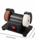 Beefy Dual Wheel Bench Grinder Compact Benchtop Machine With Heavy Duty Build And High Torque Motor Slick For Polishing Rust Removal And Tool Sharpening Pro Level Performance For Your Garage Setup, featuring dual grinding wheels.