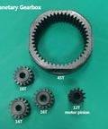 Beefed Up Front Planetary Gearbox Transfer Case Drive Shaft Skid Plate Set gear components 1 to 10 RC Rock Crawler SCX10 II