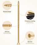 100 Count 10x5 Deck Screws For Exterior Wood Tan Color Rust Resistant Epoxy Coated Heavy Duty Construction Screws diagram