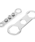 Rivet Nut Gun Adapter Kit components including heads and spanner for Drill Power Beefed Up Riveting Tool with Four Heads 1000 RPM
