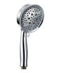 Chrome Replacement Handheld Showerhead With Four Function Eco Performance WaterSense Certified Full Spray Invigorating Spray