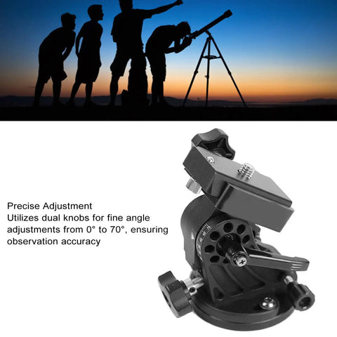 Telescope Base Mount For Equatorial Setup With 70 Degree Adjustable Latitude, Aluminum Alloy Skywatcher Wedge For Tripod shown