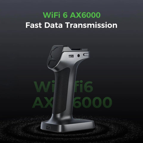 Slick WiFi 6 Wireless Screen Mirroring Adapter For 3D Scanners With Smartphone App Compatibility, High Capacity Fast Charging Hub, Killer Lightweight Design For No Sweat On The Go Connectivity And Smooth Daily Runs side view with a sleek grip and USB port.
